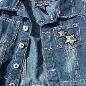 Limited Too Kids Denim Jacket with Star Accents - Blue
